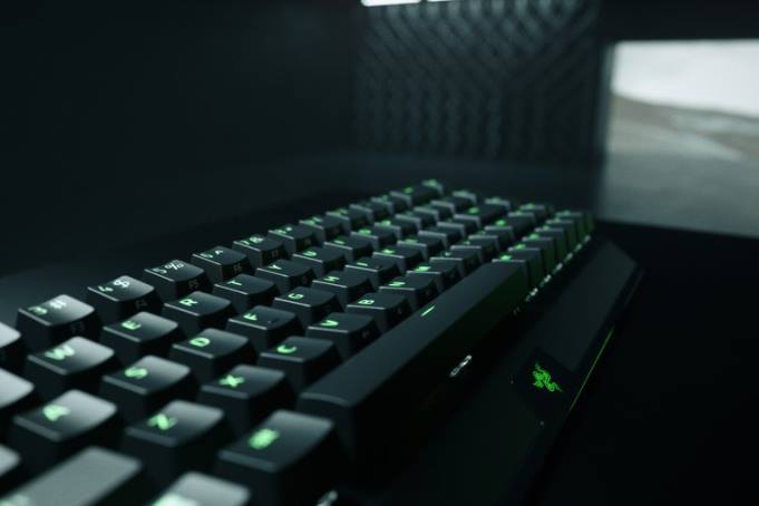 Razer preto blackwidow v3 mini hyperspeed - interruptor amarelo - nós teclado B86463