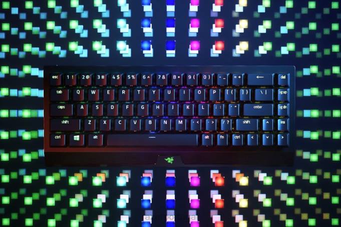 Razer preto blackwidow v3 mini hyperspeed - interruptor amarelo - nós teclado B86463