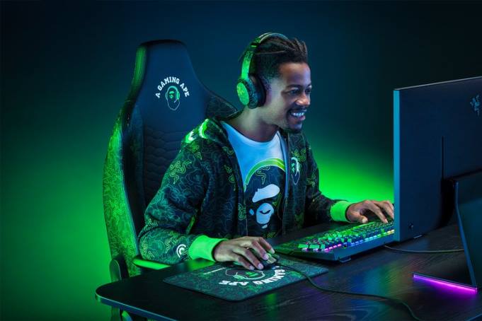 Razer X *A Bathing Ape Uma cor iskur x cadeira de jogos B864125