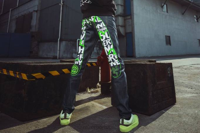Razer Uma cor calça jeans evisu daicock estampada com bordado cenoura #2017 vestuário B864192