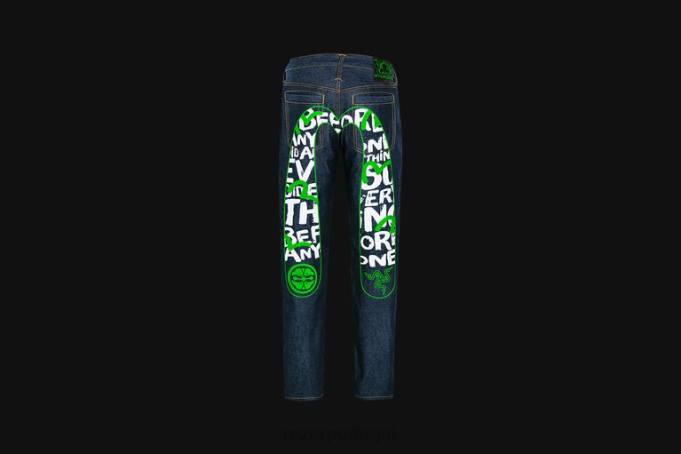 Razer Uma cor calça jeans evisu daicock estampada com bordado cenoura #2017 vestuário B864192